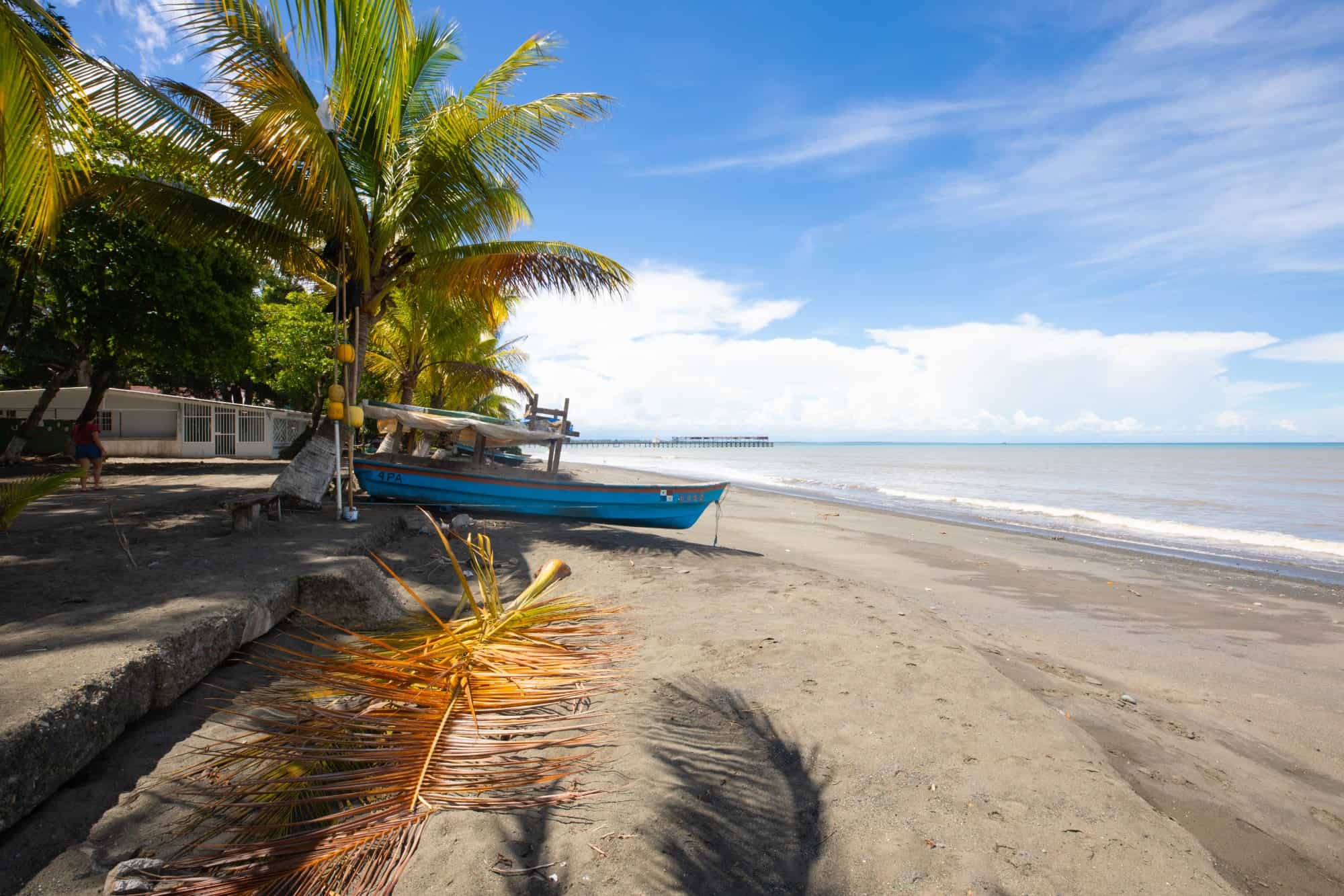 Chiriqui Province, a tropical beach in Puerto Armuelles.