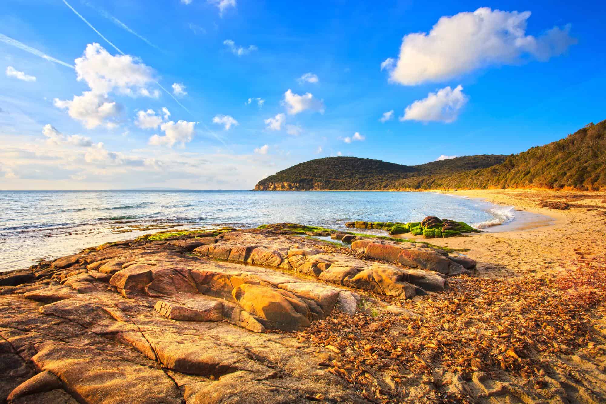 Cala Violina bay beach in Maremma, Tuscany. 