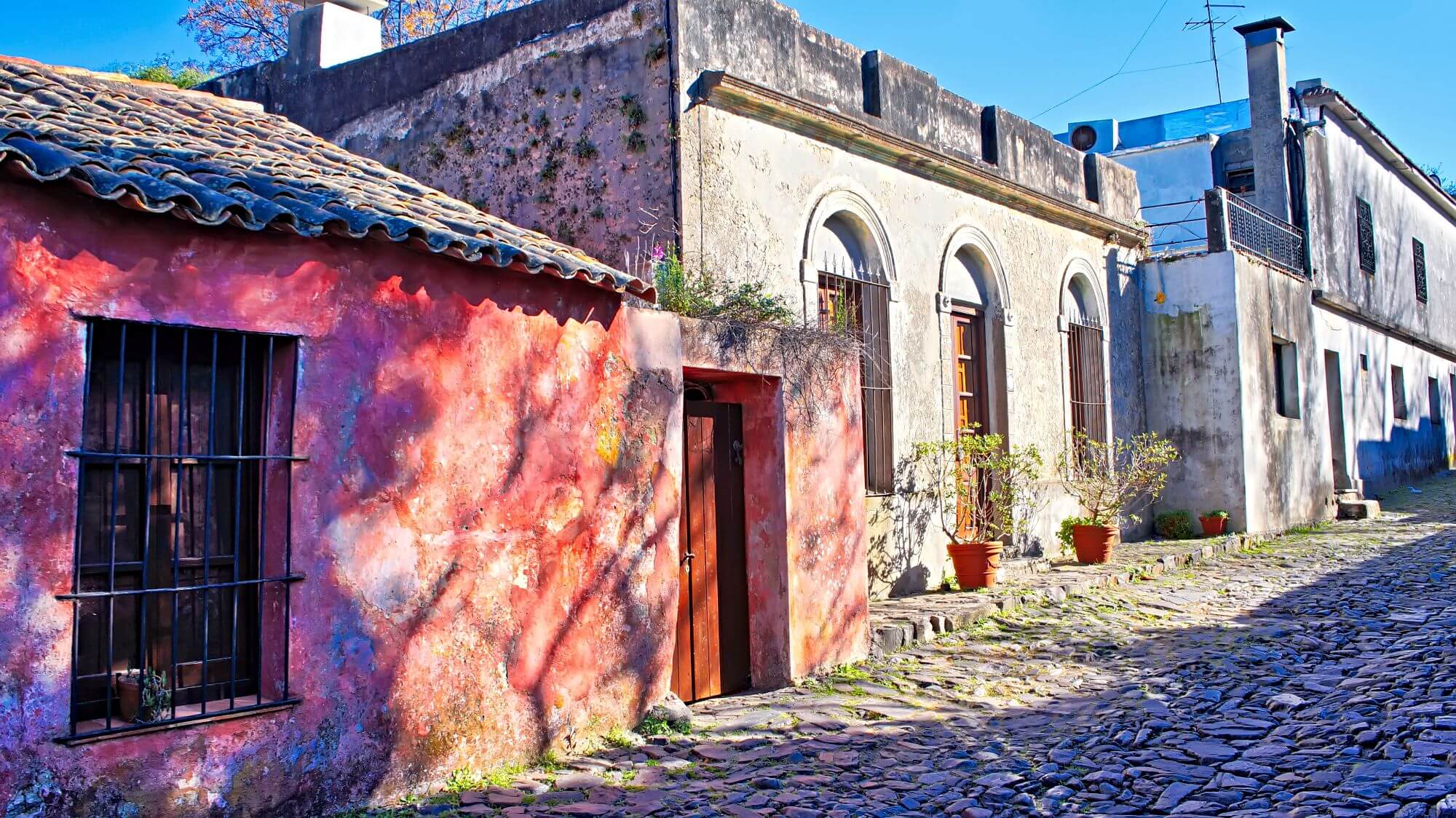 Streets of Colonia Del Sacramento in historic center (Barrio Historico)
