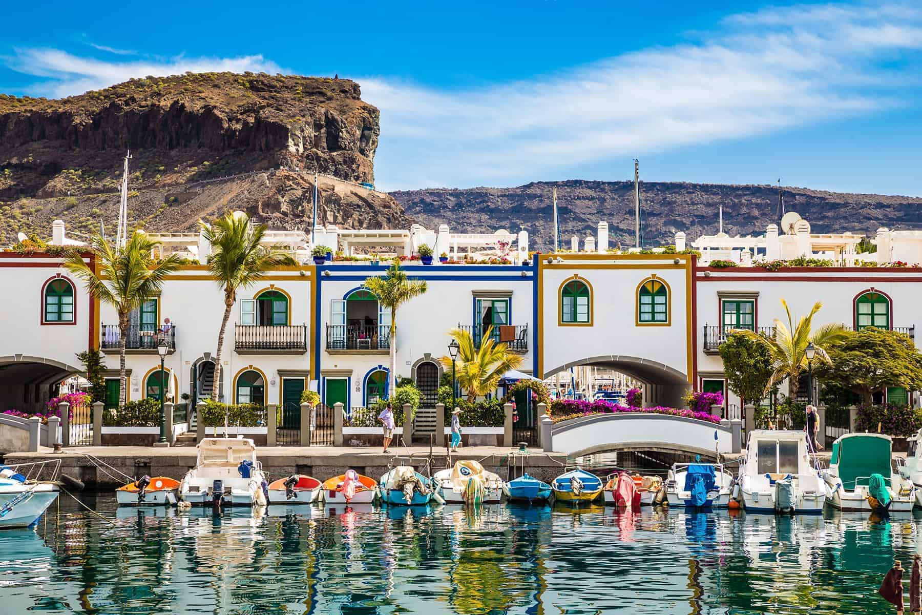 Waterfront properties in Puerto de Mogan, Gran Canaria, Spain