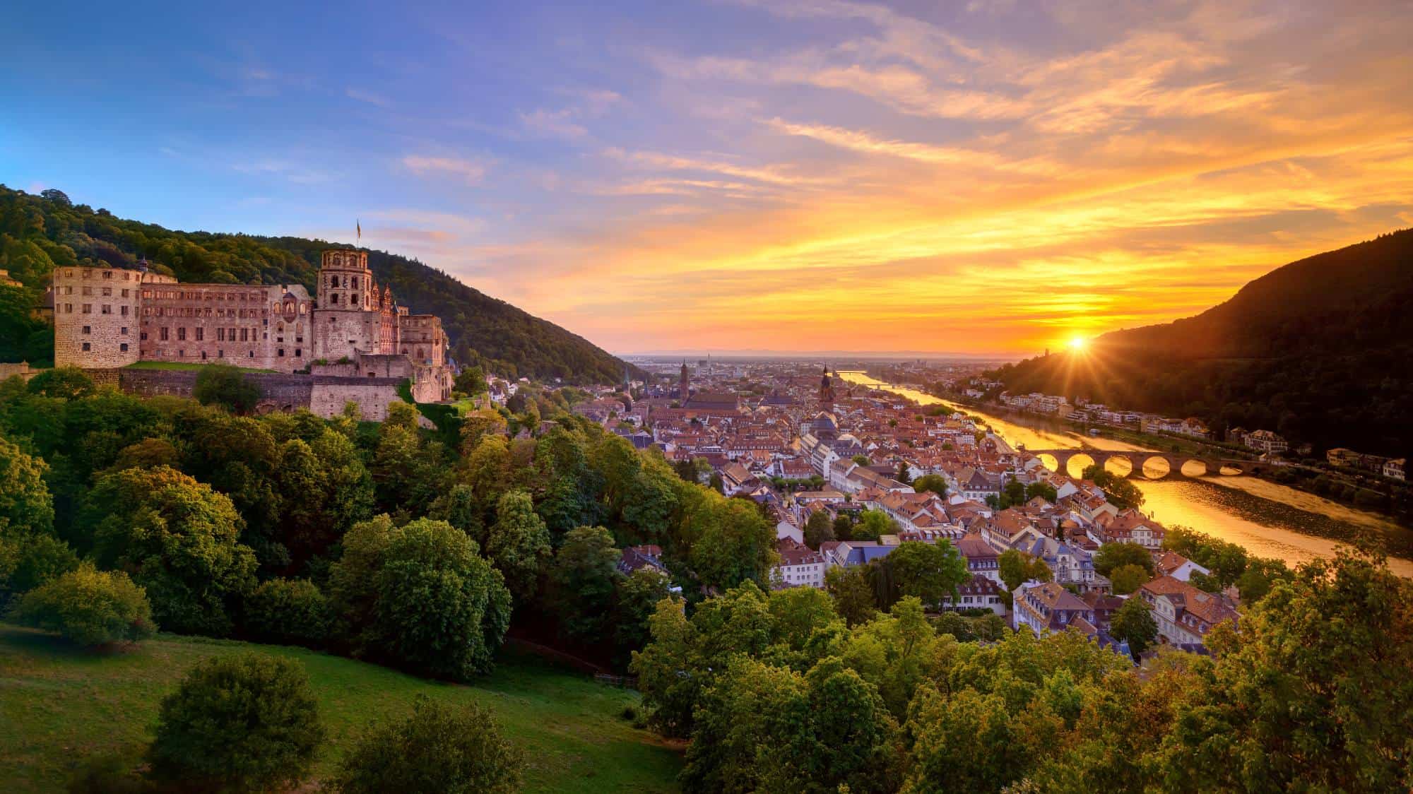 A spectacular sunset in Heidelberg