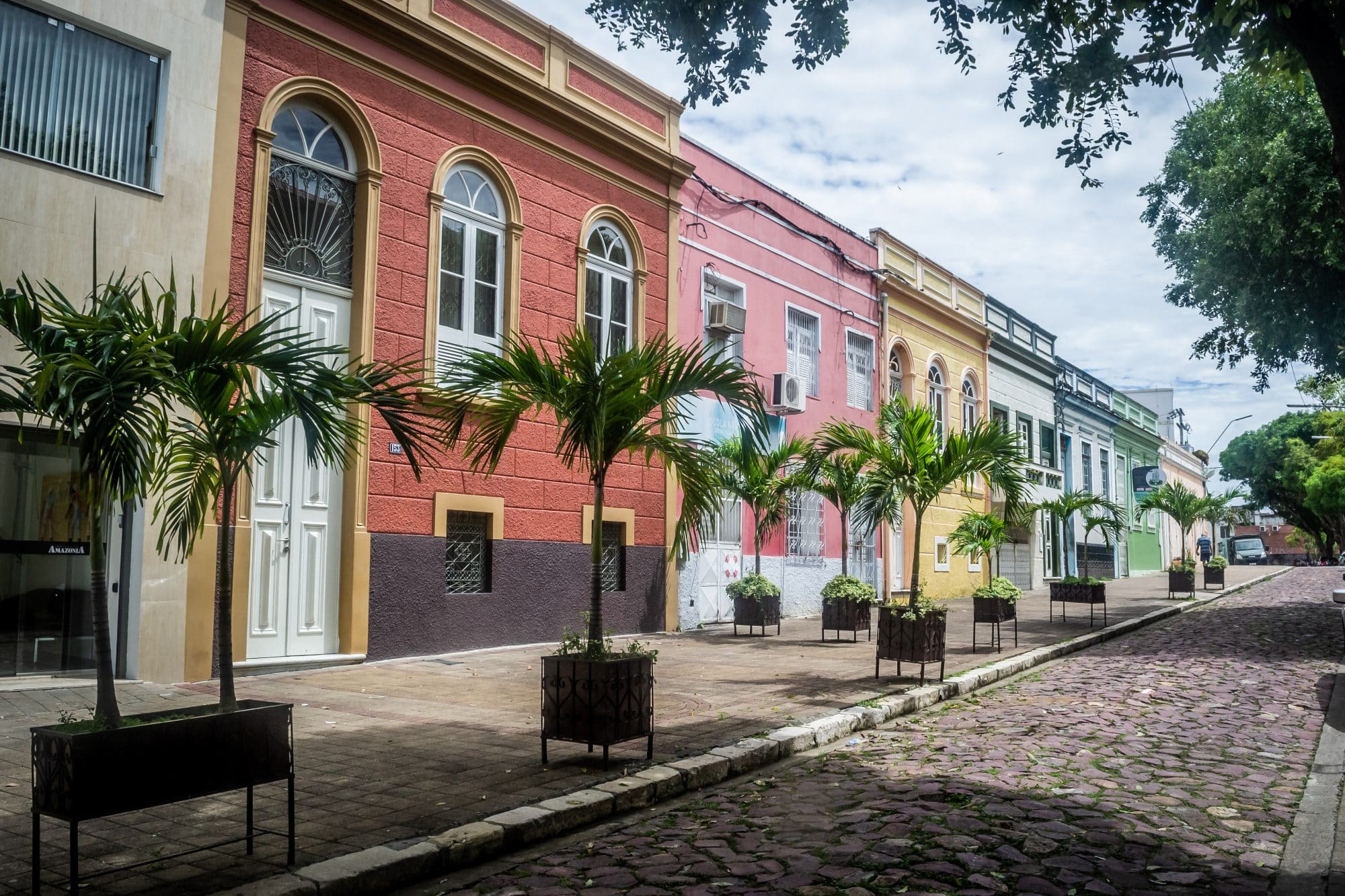 A historical street in Manaus City, Brazil
