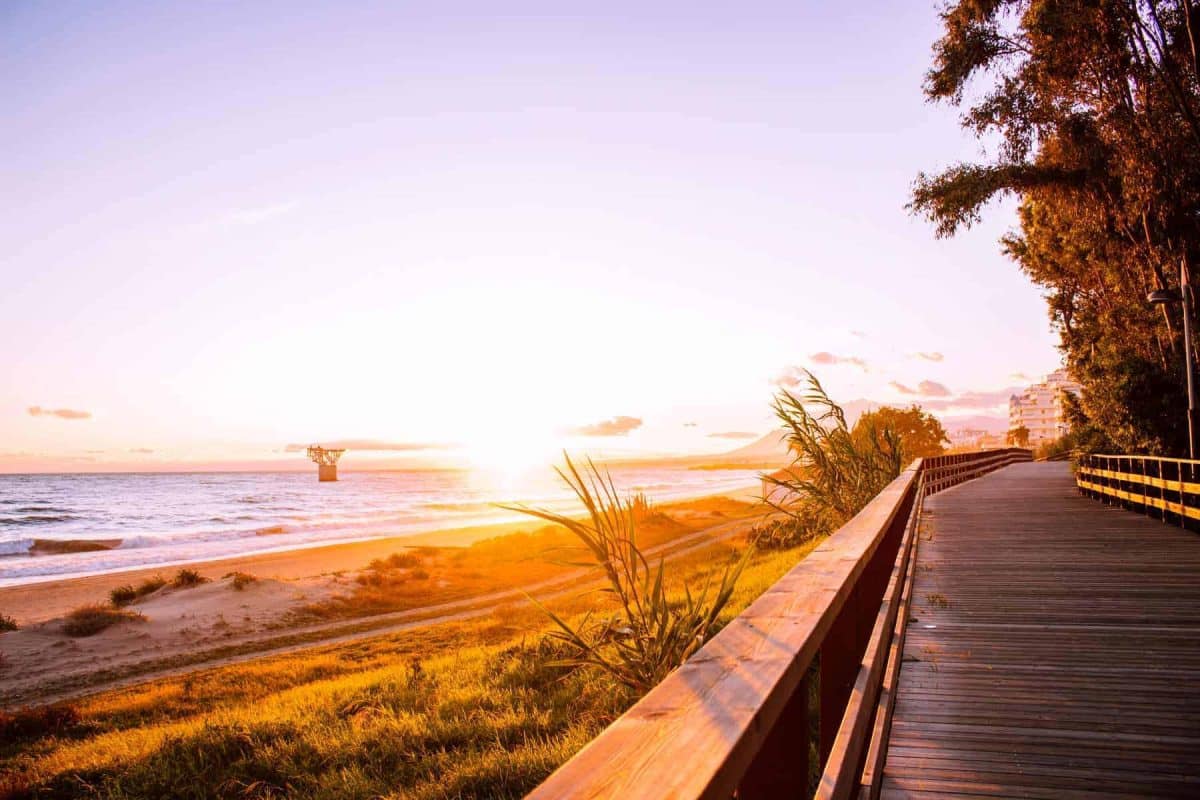 The Marbella Promenade and a beautiful sea view.