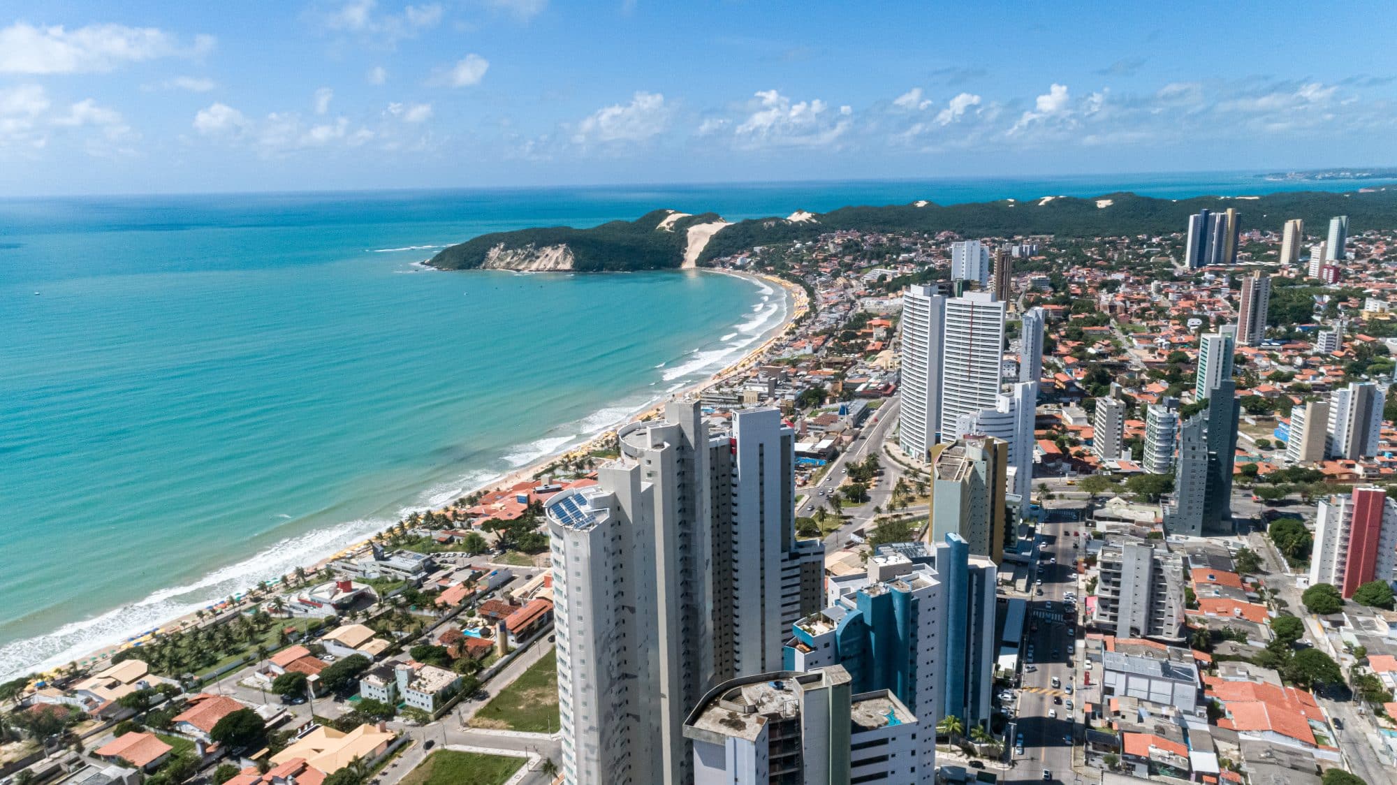 Beautiful aerial image of the city of Natal, Rio Grande do Norte, Brazil.