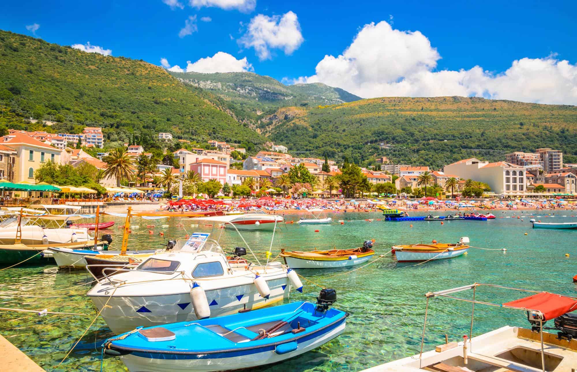 A small coastal town of Petrovac, famous for its 600 m long sandy beach