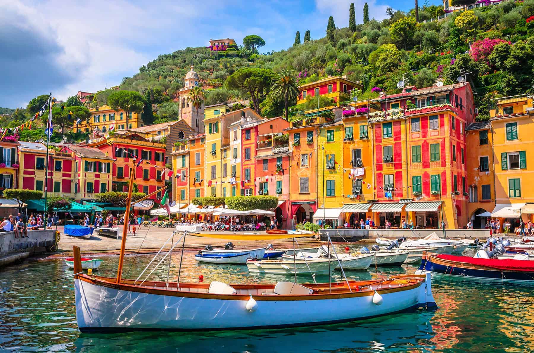 Colorful marina in Portofino Liguria