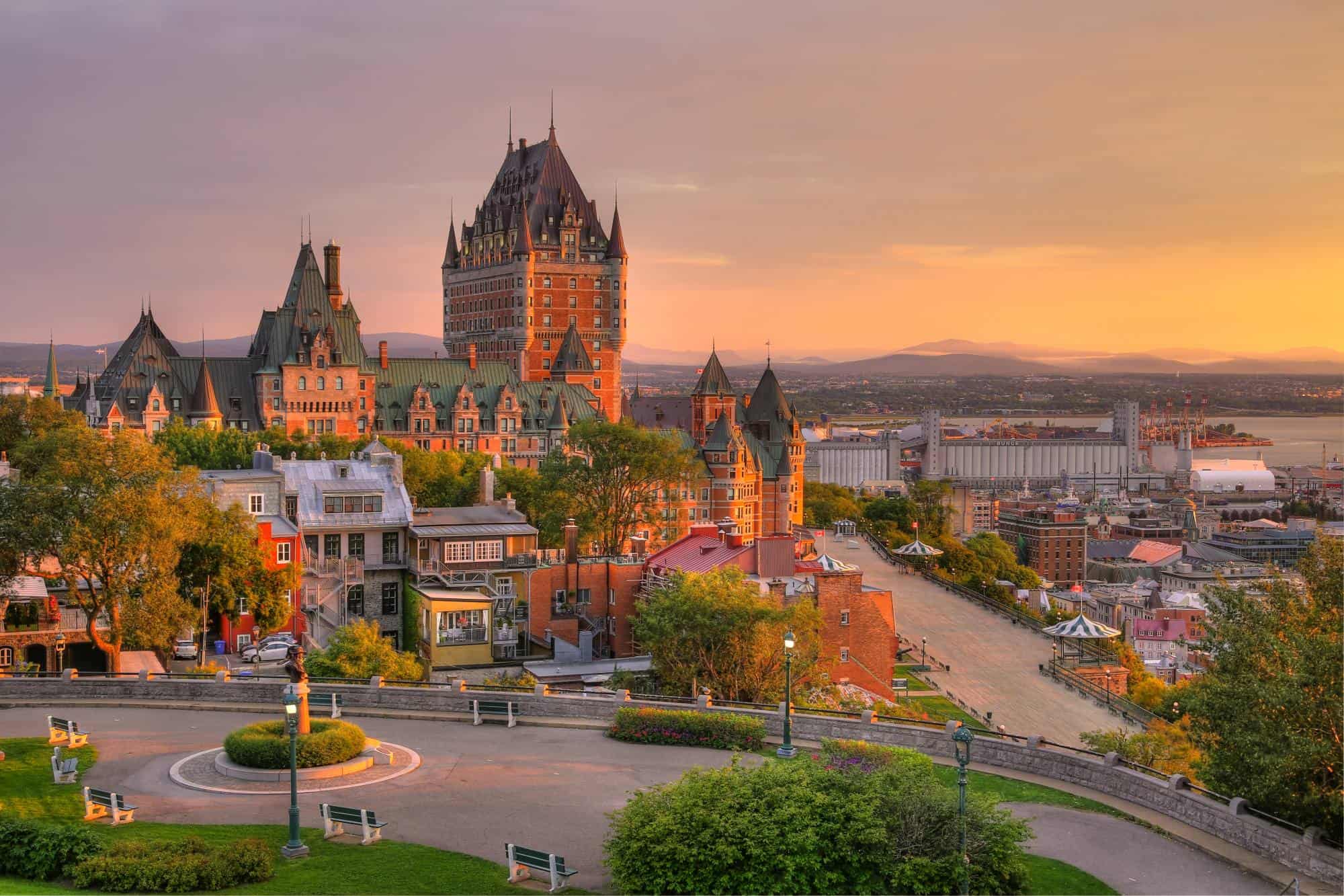Frontenac Castle in Old Quebec City, Quebec
