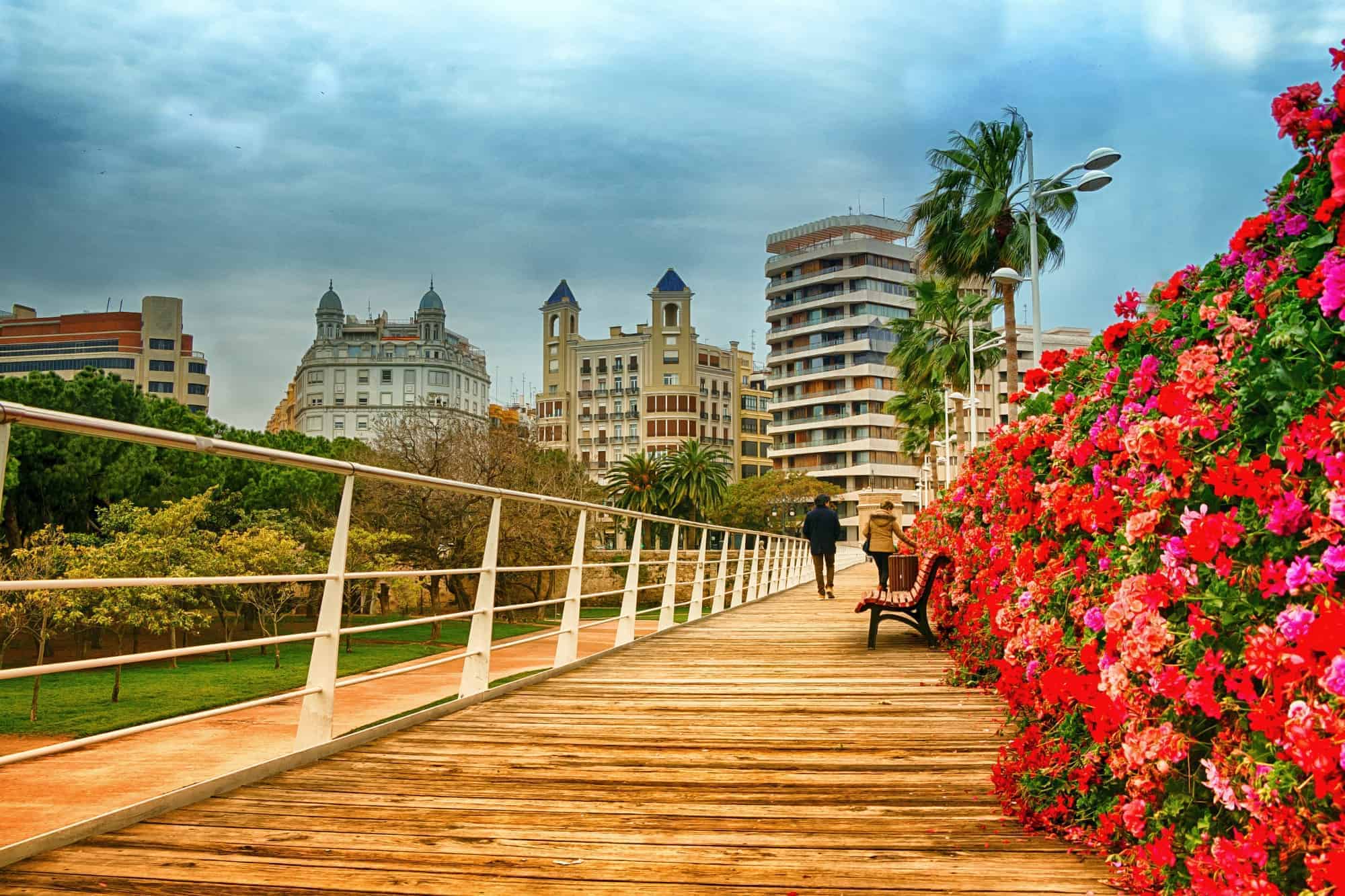 The Bridge of Flowers (Puente de Las Flores) in Valencia.