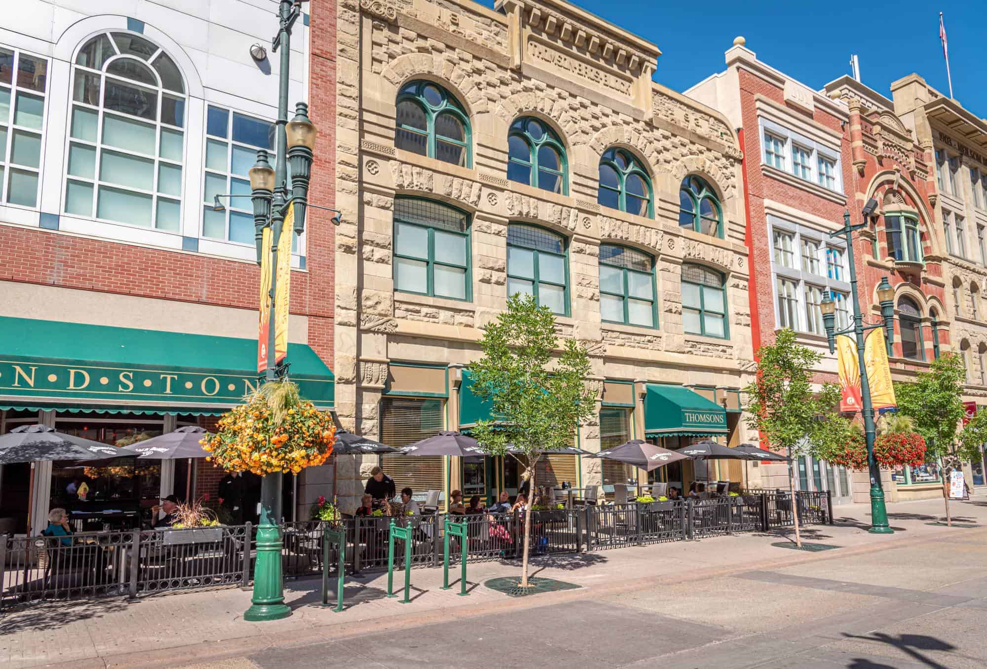 Stephen Avenue - a major pedestrian mall in downtown Calgary.