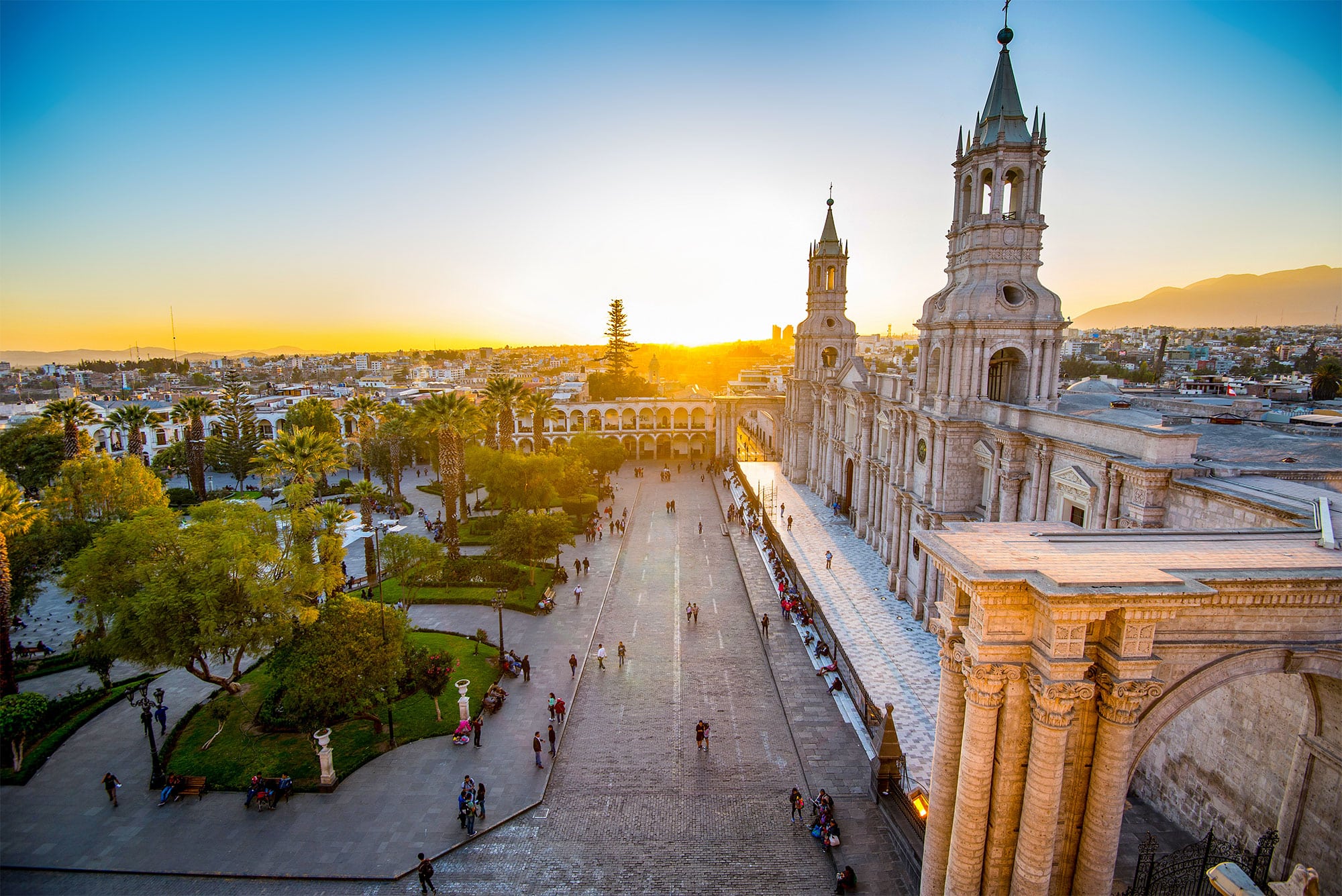 The Basilica Cathedral in Arequipa - Peru