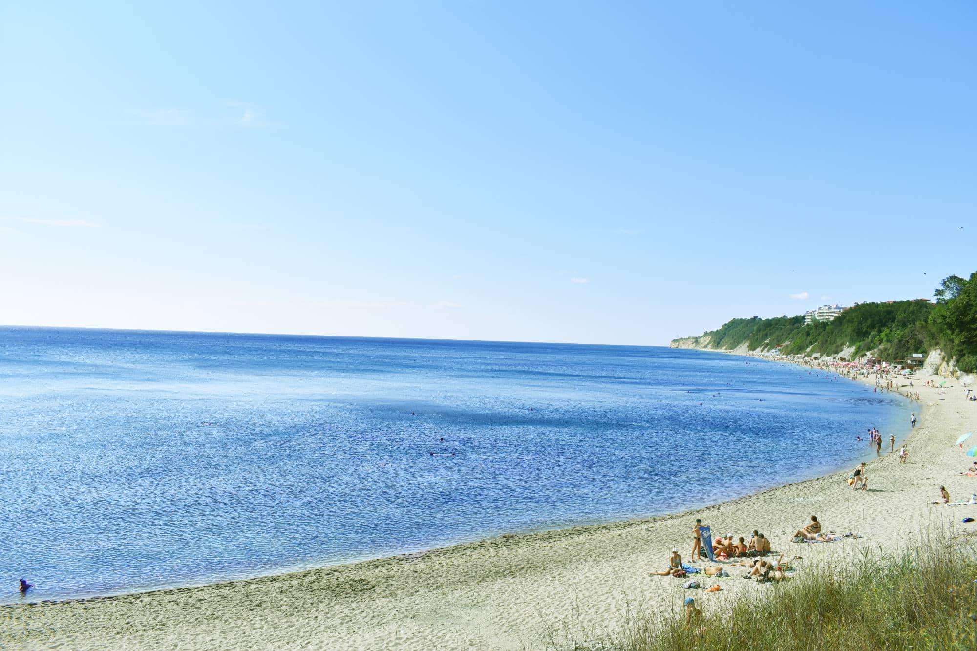 The coastline of Varna and its golden sands 