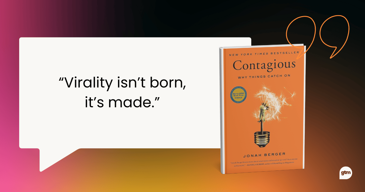 contagious quote, best go to market strategy books