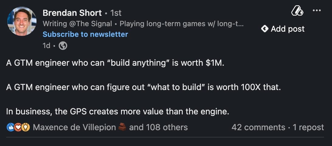 GTM engineering Clay tweet viral expert