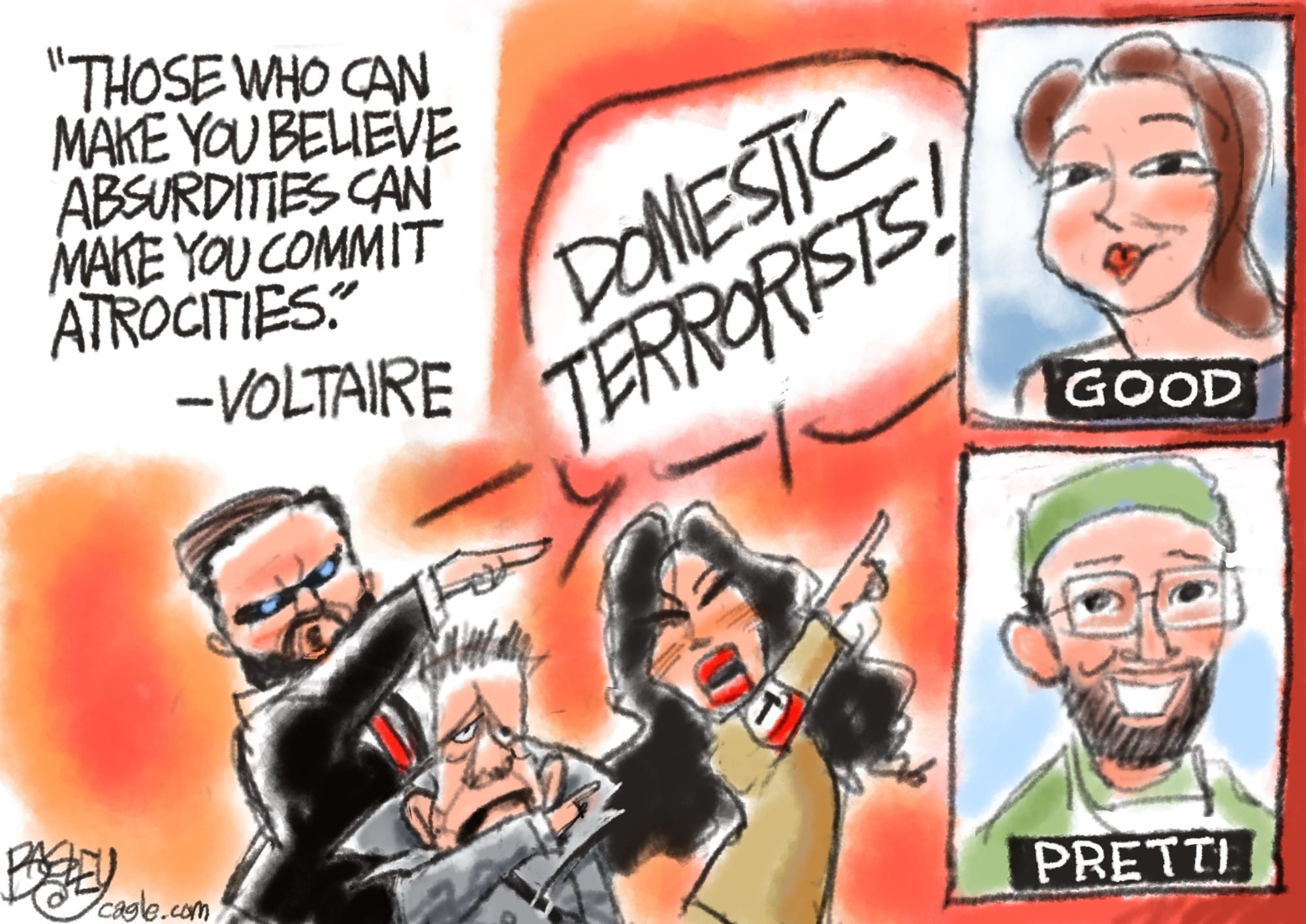 Those who can make you believe absurdities can make you commit atrocities. - Voltaire