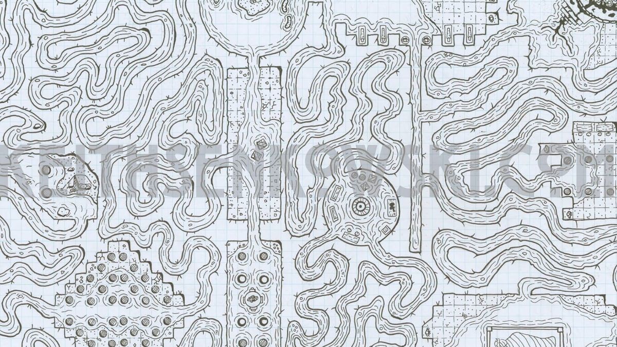 An example map of a dungeon