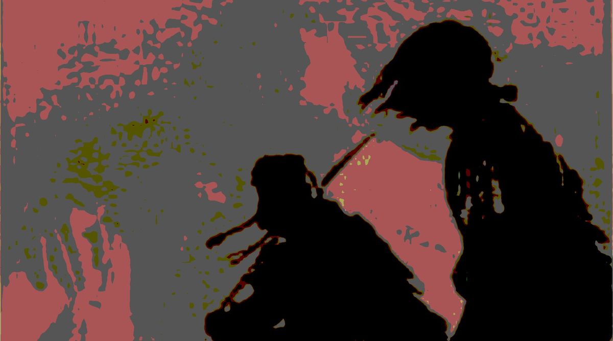 Modified view of the poster for the movie The Duellists