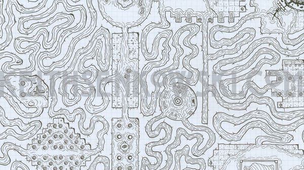 An example map of a dungeon