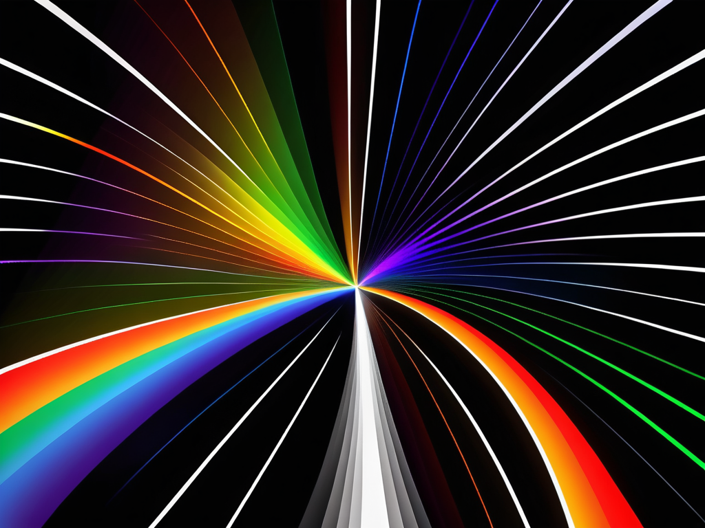 Sound as colored light — spectrum converging to resolution point