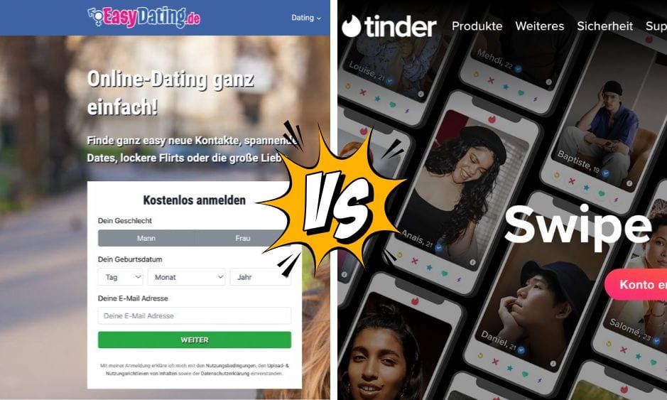 Tinder vs. EasyDating – Erfolgsquote im Vergleich