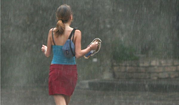 Bei Regen schnell laufen