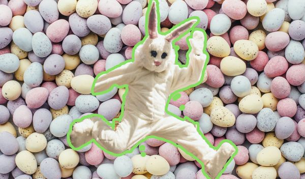 Osterhase bunte Eier