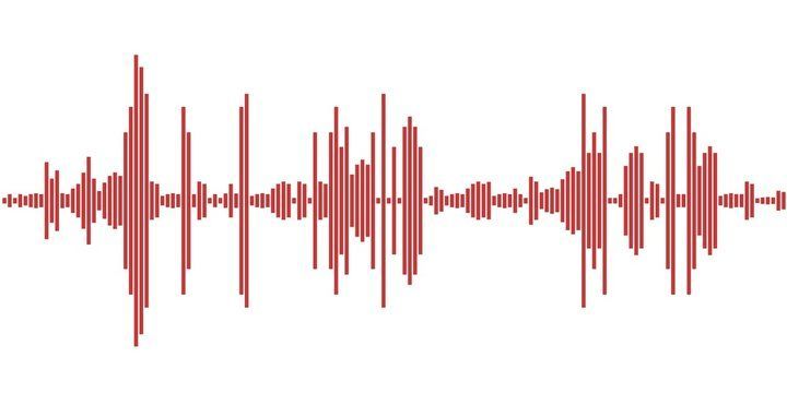 Sound waves of the sort displayed by Voice Memo