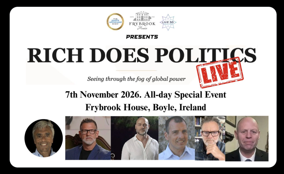 RICH DOES POLITICS LIVE! Tickets now available to purchase