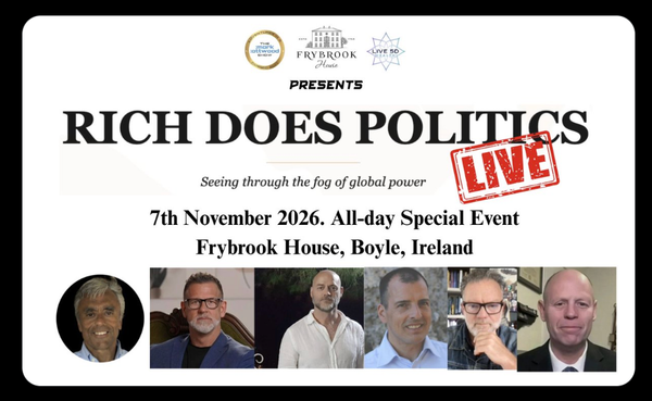 RICH DOES POLITICS LIVE! Tickets now available to purchase