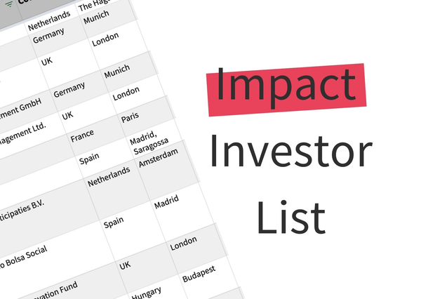 Open-sourced impact investor list