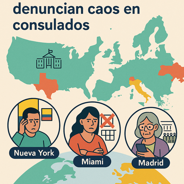 Colapsan consulados de Colombia en el exterior: caos y quejas