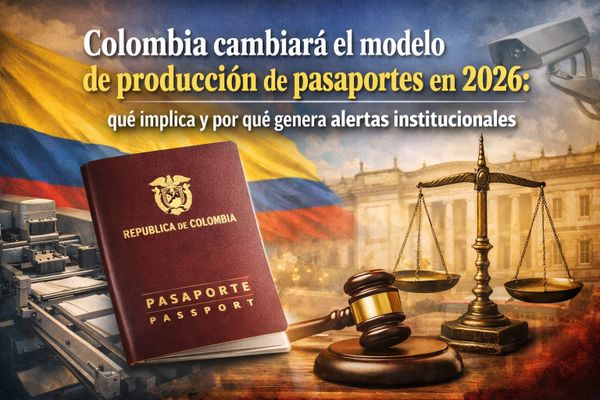 Colombia cambiará el modelo de producción de pasaportes en 2026: qué implica y por qué genera alertas institucionales.