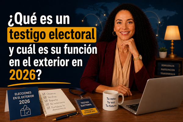 ¿Qué es un testigo electoral y cuál es su función en el exterior en 2026?