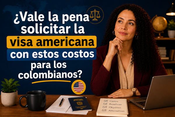 ¿Vale la pena solicitar la visa americana con estos costos para los colombianos?