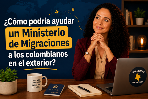 ¿Cómo podría ayudar un Ministerio de Migraciones a los colombianos en el exterior?
