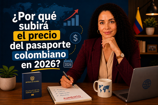 ¿Por qué subirá el precio del pasaporte colombiano en 2026?