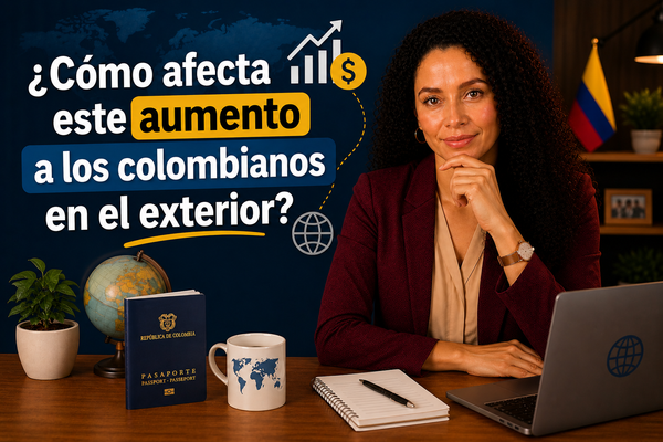 ¿Cómo afecta este aumento a los colombianos en el exterior?
