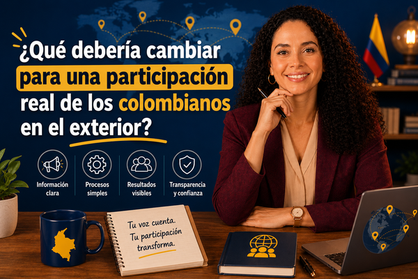 ¿Qué debería cambiar para una participación real de los colombianos en el exterior?