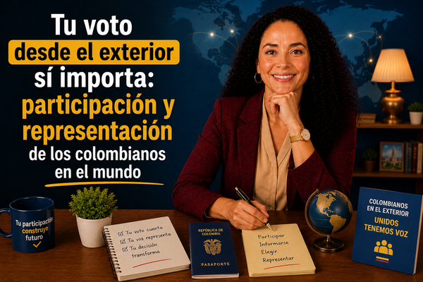 Tu voto desde el exterior sí importa: participación y representación de los colombianos en el mundo