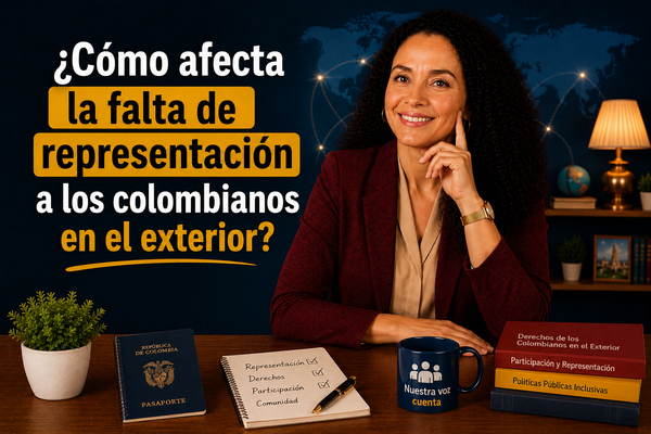 ¿Cómo afecta la falta de representación a los colombianos en el exterior?
