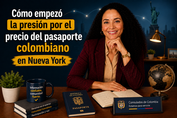 Cómo empezó la presión por el precio del pasaporte colombiano en Nueva York