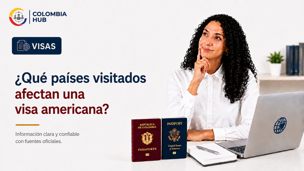 ¿Qué países visitados afectan una visa americana?