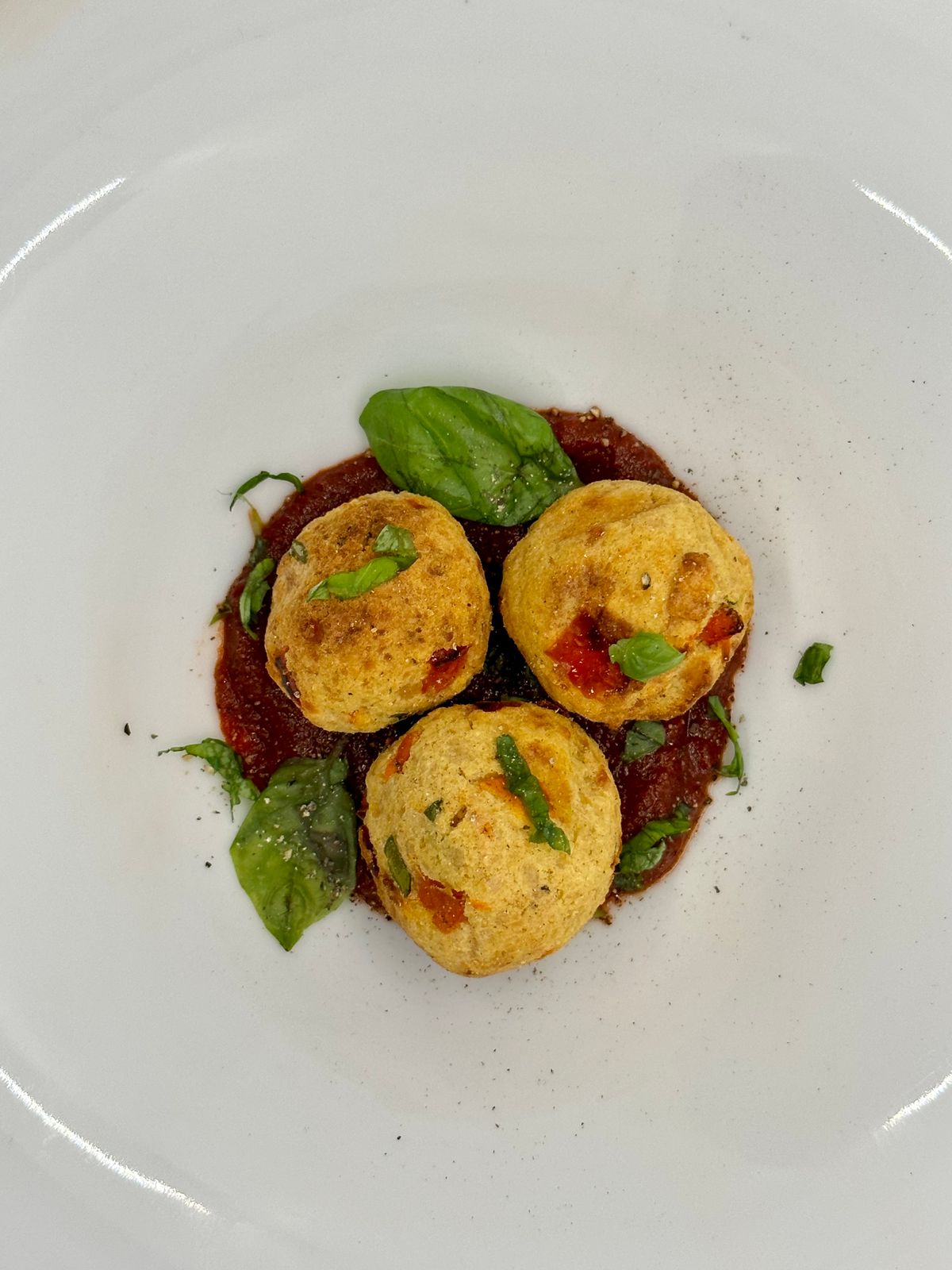 Polpette di ceci con cous cous e peperoni