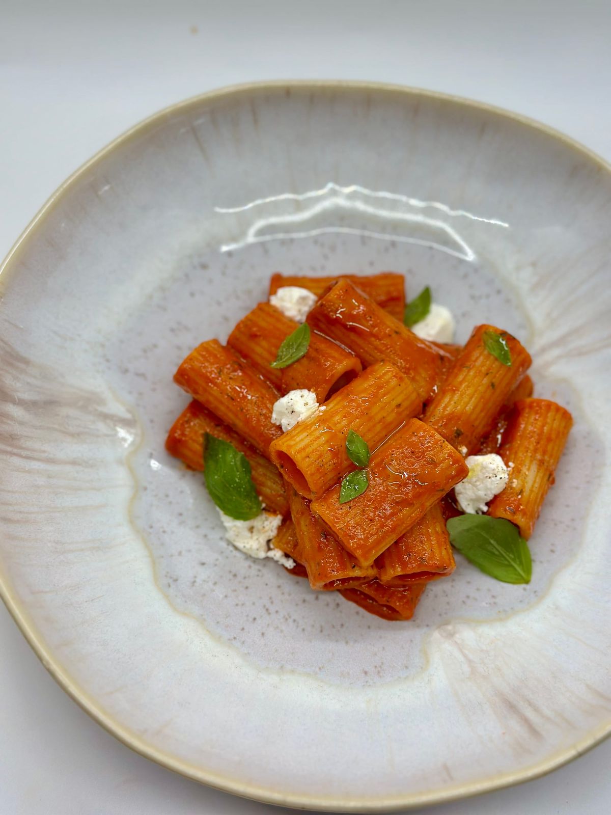 Pasta con Crema di Peperoni e Robiola
