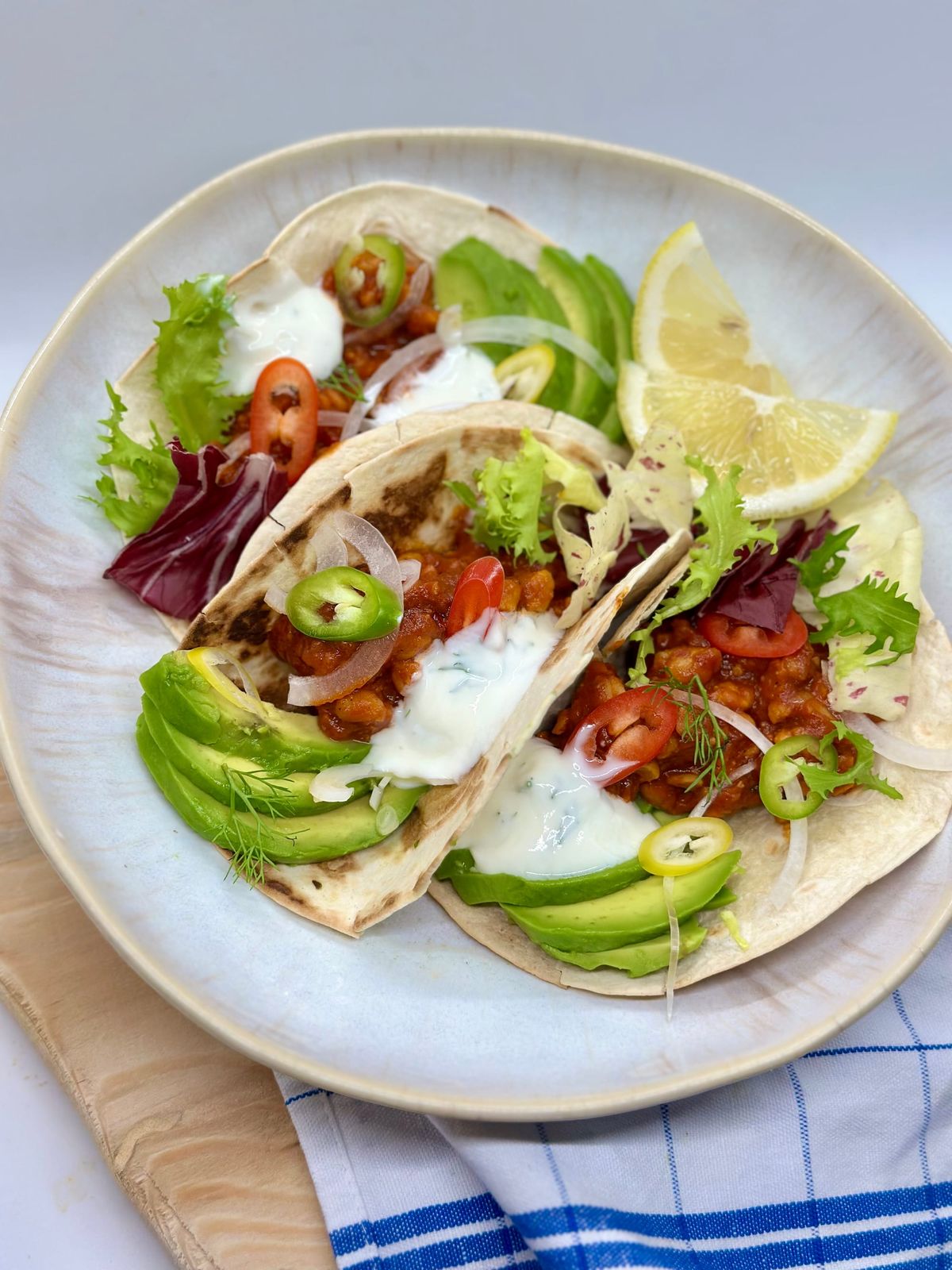 Tacos con Chili di Tempeh