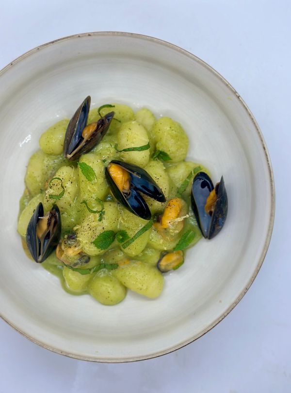 Gnocchi con Crema di Zucchine e Cozze