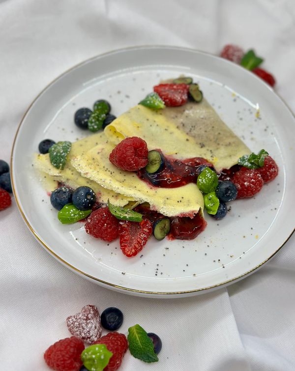 Crêpes con pesto di Frutti Rossi