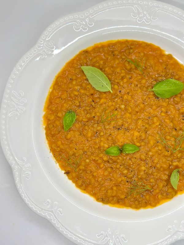 Orzotto alla Crema di Carote e Zenzero