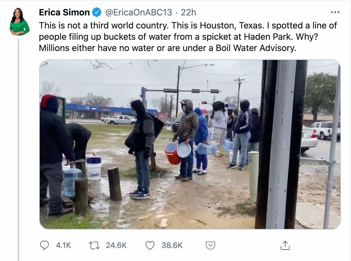 twitter, texas, snow storm, climate change, climate crisis, global warming