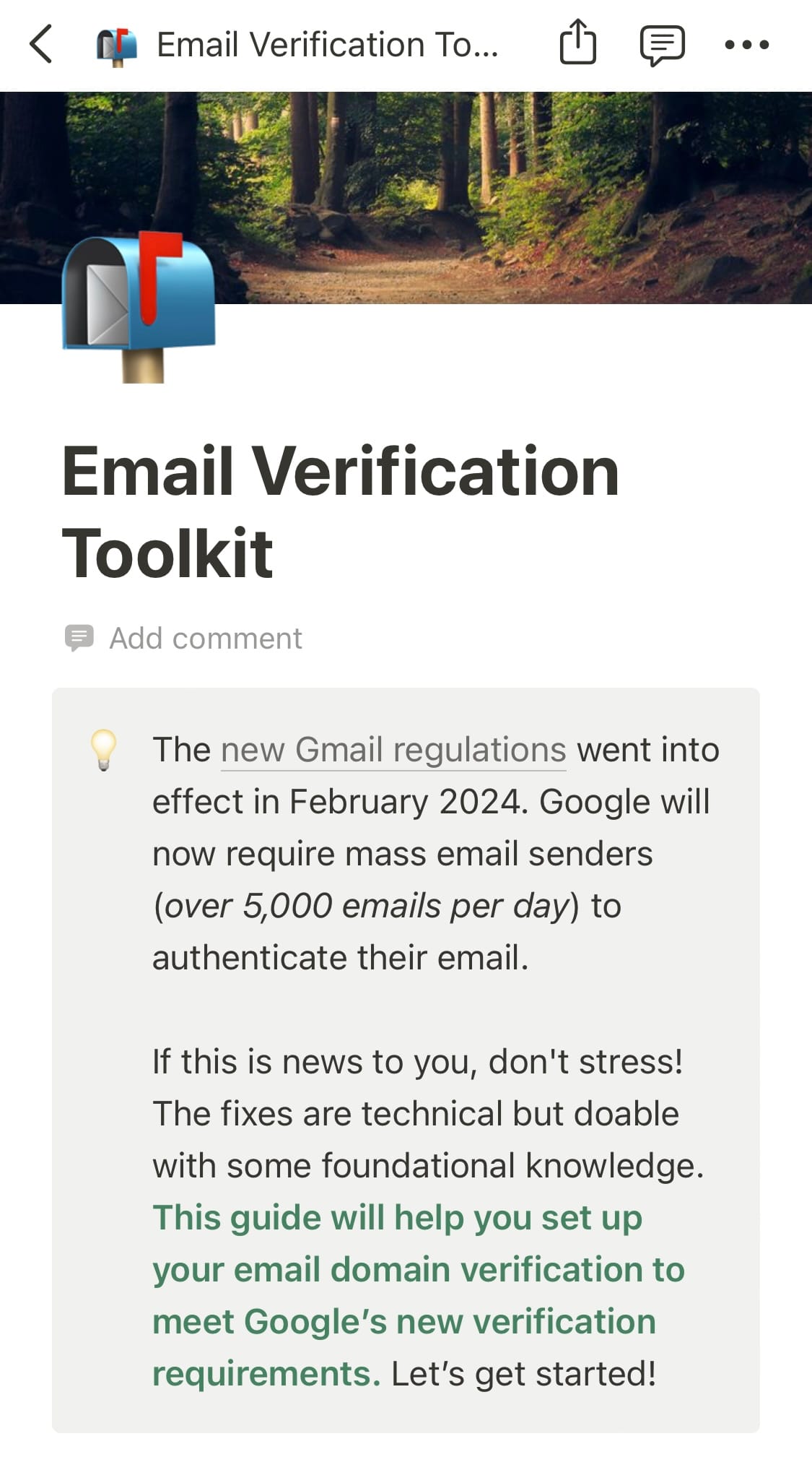 Screenshot of the email verification toolkit