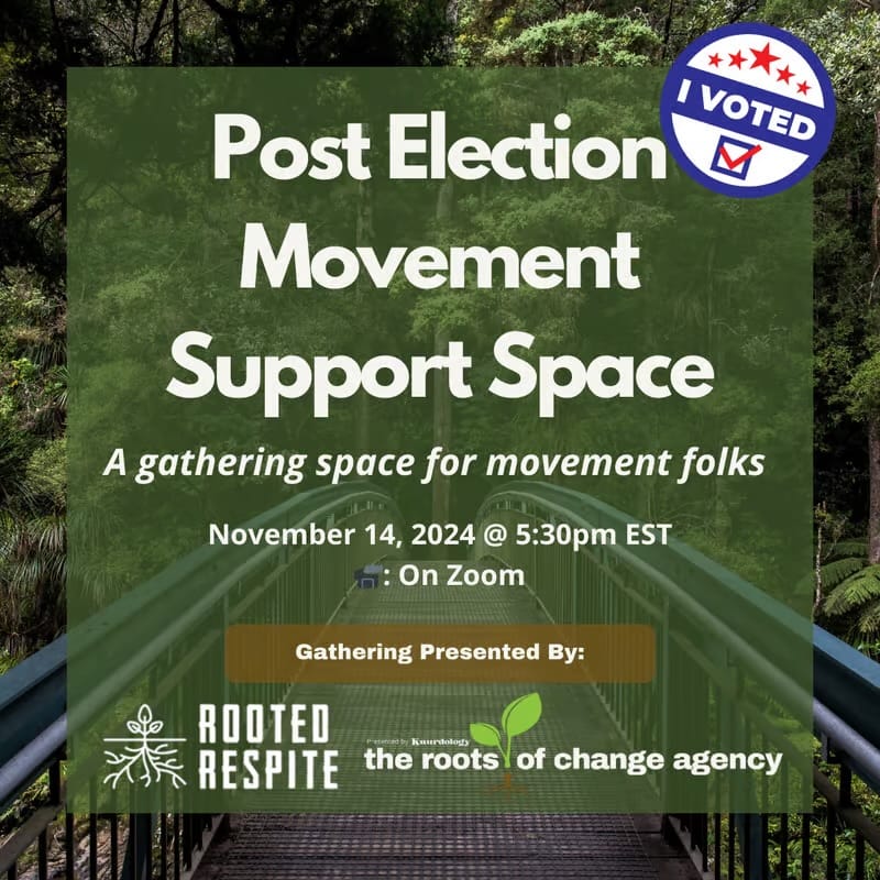 Post-election support space on November 14